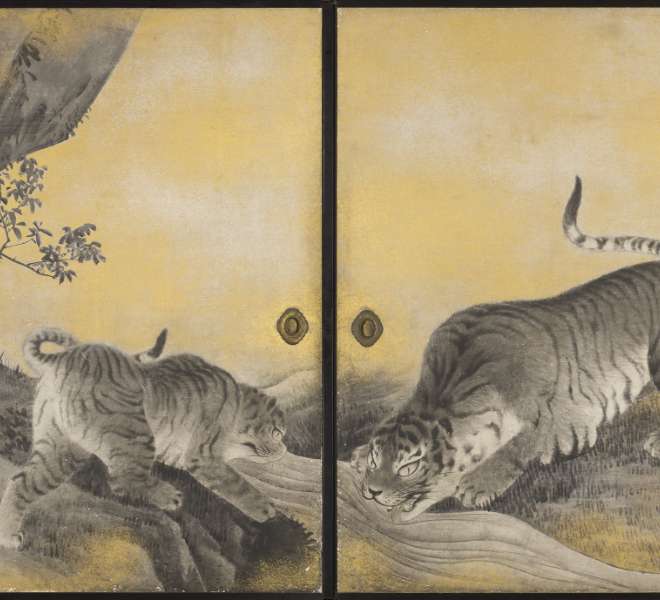 重要文化財 遊虎図（16面の内）　円山応挙筆　天明7年（1787）　香川・金刀比羅宮