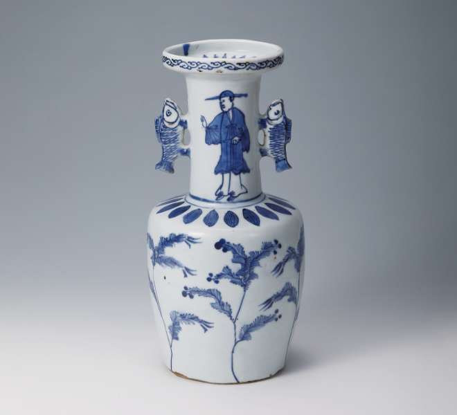 重要文化財 古染付高砂手花生　明時代・17世紀　北村美術館蔵